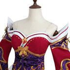 ROLECOS Game LOL Nine-tailed Fox Ahri Cosplay Costume Ahri Cosplay Wig Game LOL Ahri Costume Women Red Dress Full Set