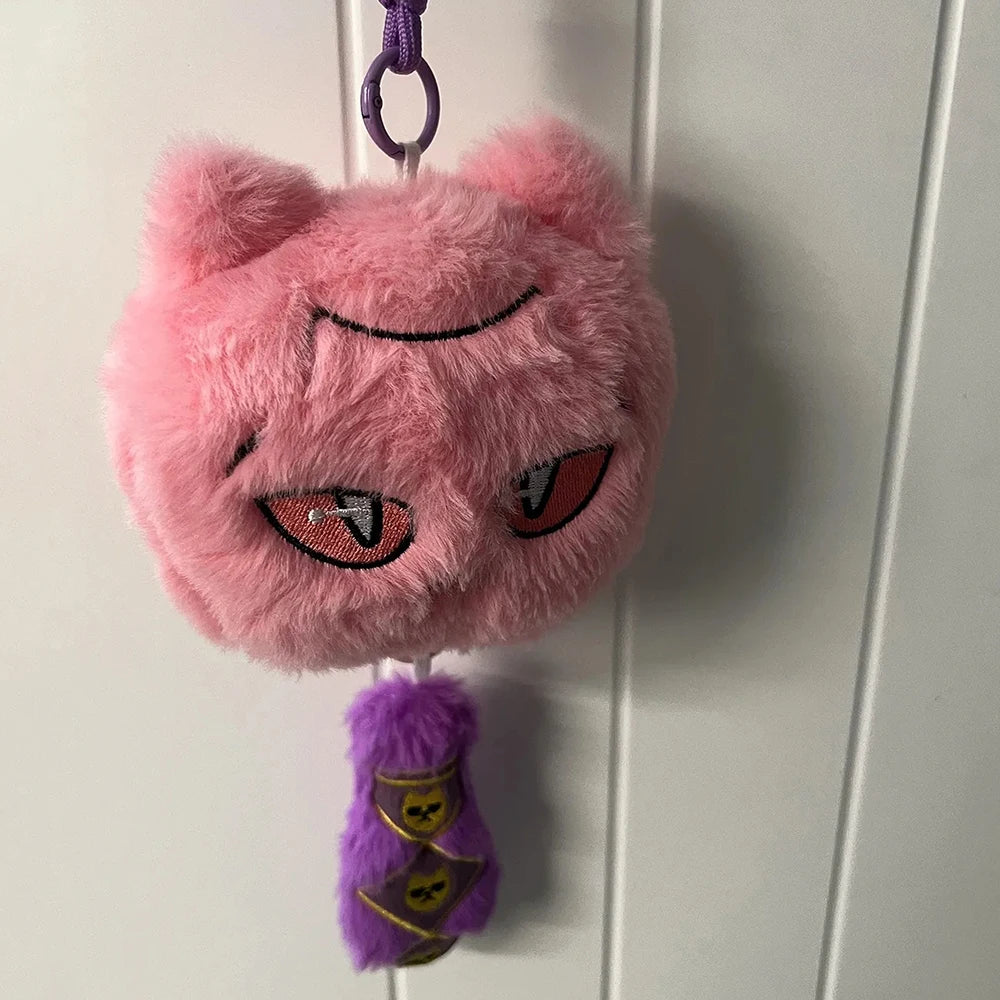 Anime JOJO Kira Yoshikage Cosplay Keychain Cute Plush Stuffed Cotton Doll Backpack Pendant Keyring Christmas Decoration