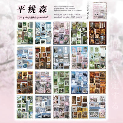 45pcs Japanese Retro Early Style Manga Cut Film Sticker Book Kawaii Girl Scrapbook Journal DIY Deco Cute Showa Phone Case Decals SS69 13.69 Pingtao 20sheets