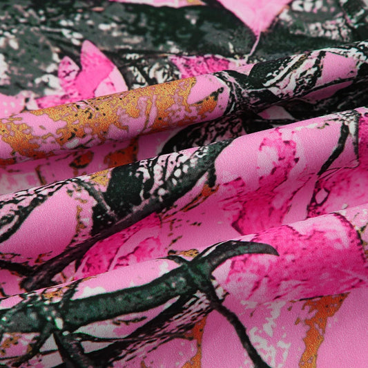 Rockmore Pink Thorn Camouflage Printed Flare Pant Casual High Street Trouser Women Y2k Clothes Autumn Aesthetic Grunge Fairycore SS69