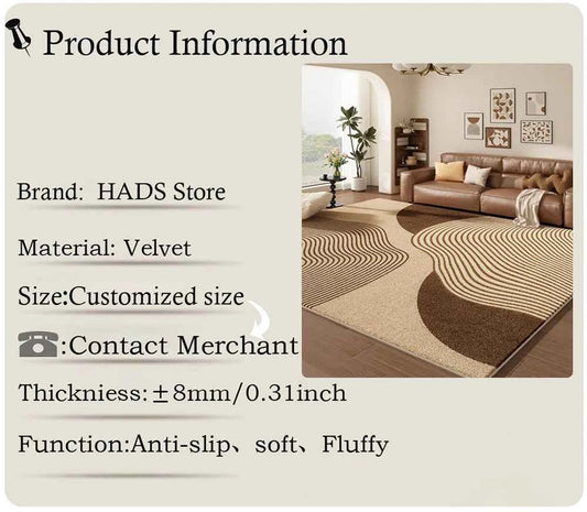 Cream Color Living Room Carpet Light Luxury Home Decoration Bedroom Rug Large Size Plush Sofa Coffee Table Floor Mat Tapis カーペット