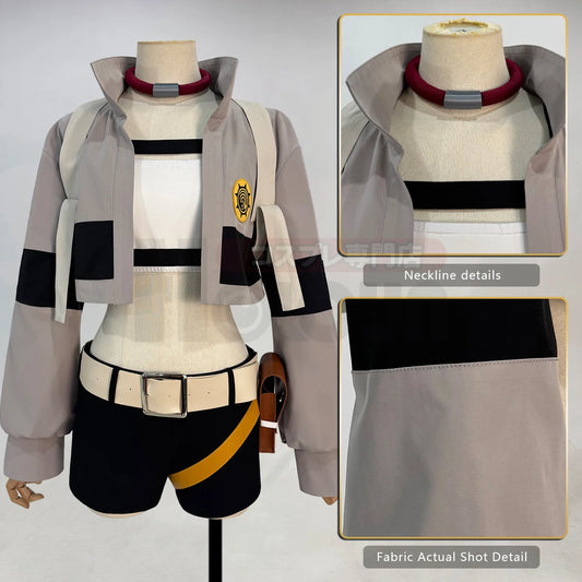 HOLOUN Riyo Cosplay Costume Set - Anime Embroidered Vest, Jacket and Shorts