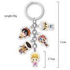 Anime Jojos Bizarre Adventure Keychains Cartoon Figure Acrylic Key Ring Kujo Jotaro Ghirga Narancia Bruno Key Chain Fans Gifts