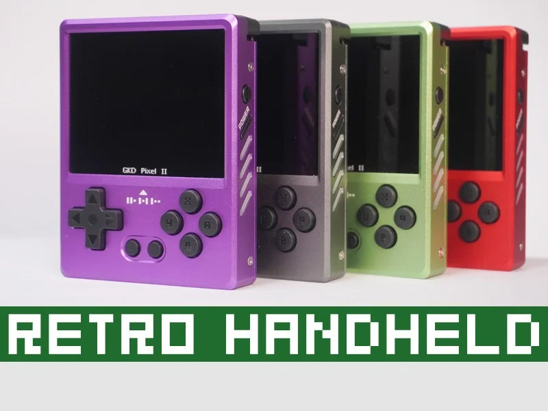 Gkd Pixel 2 Handheld Game Console Portable Retro Nostalgia Game Console Arcade Game Full Metal Body Cnc Gamer Customized Gift SS69