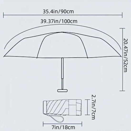 55% Off Mini Sun Umbrella Small Pocket Rain Umbrella Vinyl Folding UV Ultraviolet Protection Sun Shade Pocket Parasol Capsule