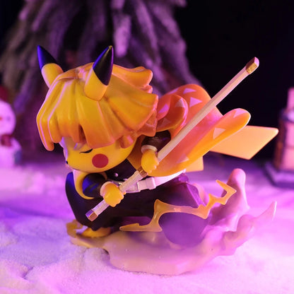 Demon Slayer Anime Figure Tanjirou Agatsuma Hashibira Inosuke Agatsuma Zenitsu Anime Model Action Figure PVC collection Toy SS69