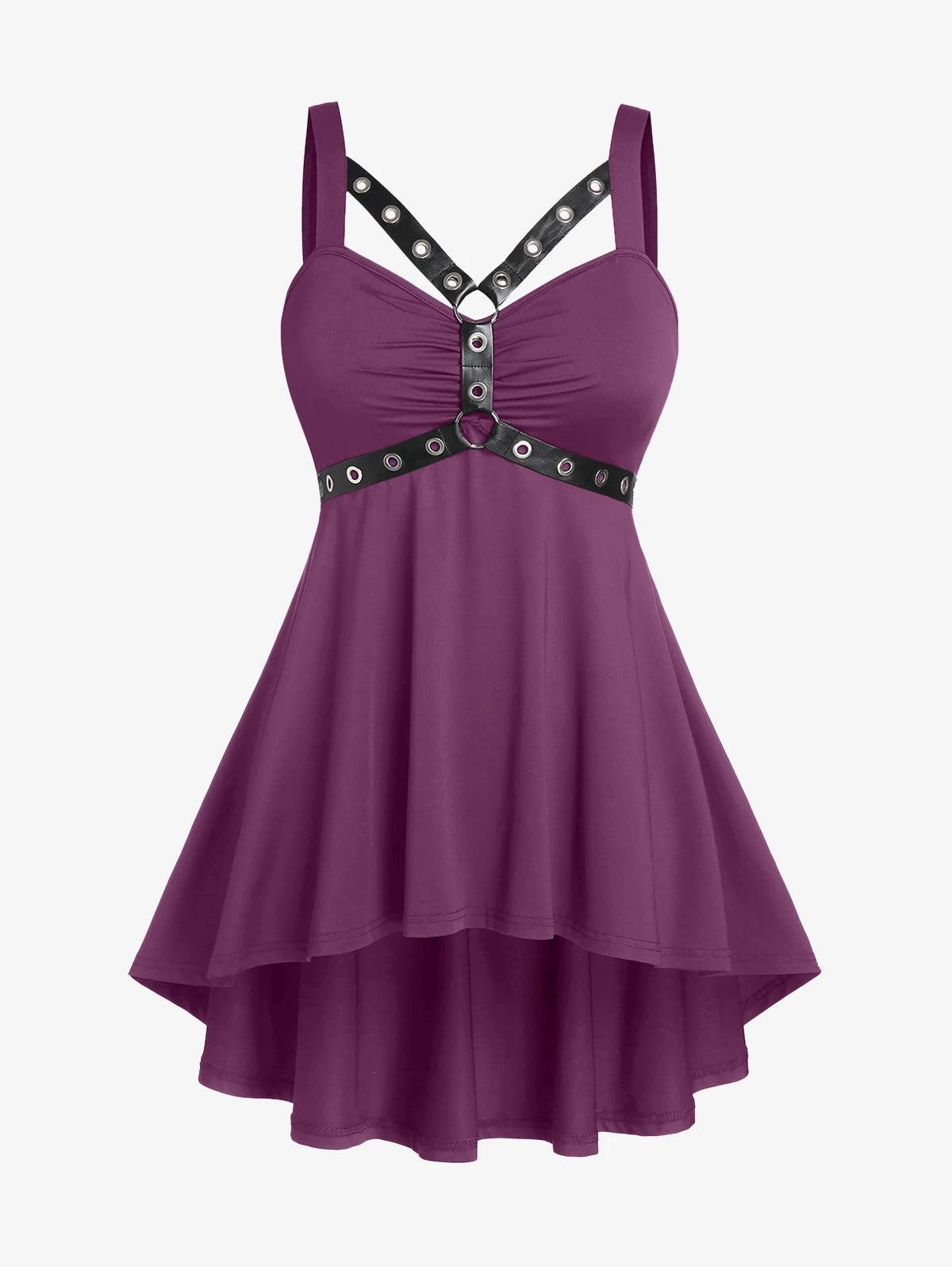 ROSE GAL Womens Plus Size Curve High Low Tank Tops Gothic Sleeveless Strap Tank Top SS69