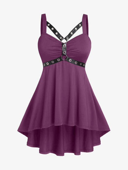 ROSE GAL Womens Plus Size Curve High Low Tank Tops Gothic Sleeveless Strap Tank Top SS69