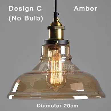 The Nordic Loft Modern Bedroom Pendant Lamp with Clear Gray Amber Vintage Pendant Lights Dining Glass Hanging Light Fixtures