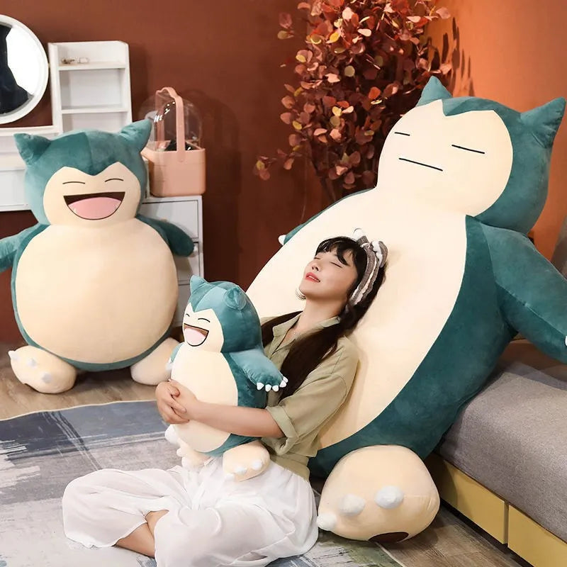 30/200cm Huge Pokemon Snorlax Anime Plush Toys Big Pokémon Plushie Kawaii Semi-finished Leather Holster Pillow Gift for Children SS69