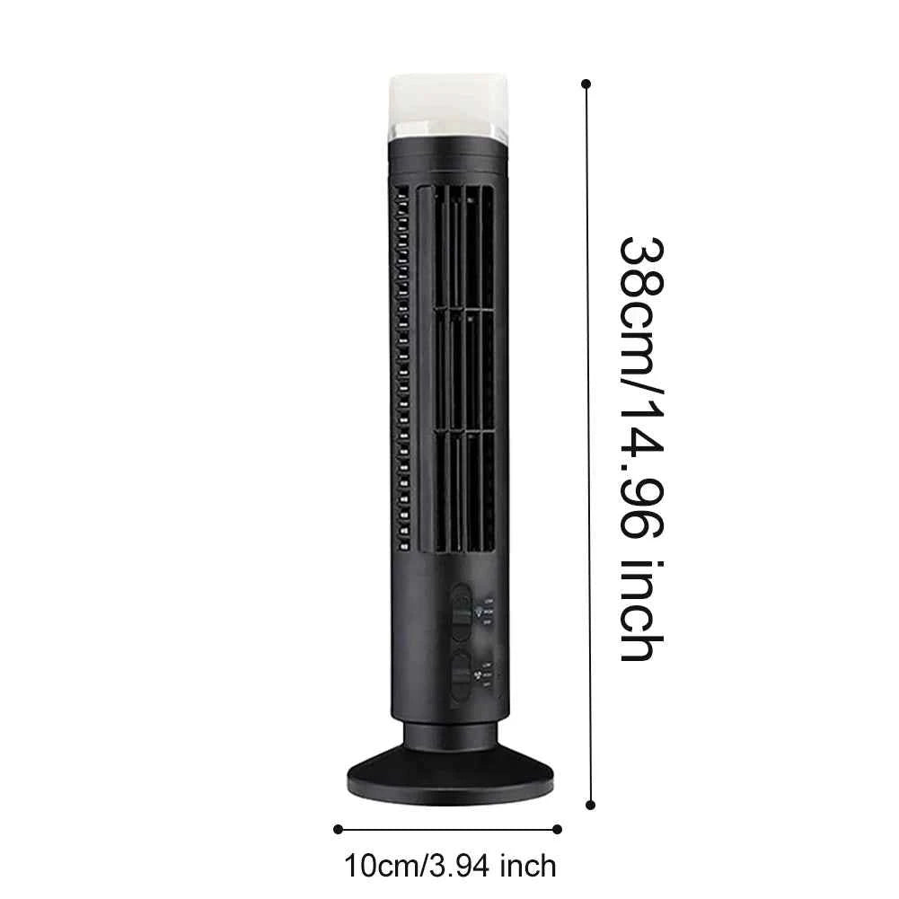 LED Tower Fan Bladeless Tower Fan 90 Degree Oscillating Quiet Portable USB Electric Desk Fan with Light for Home Bedroom Office