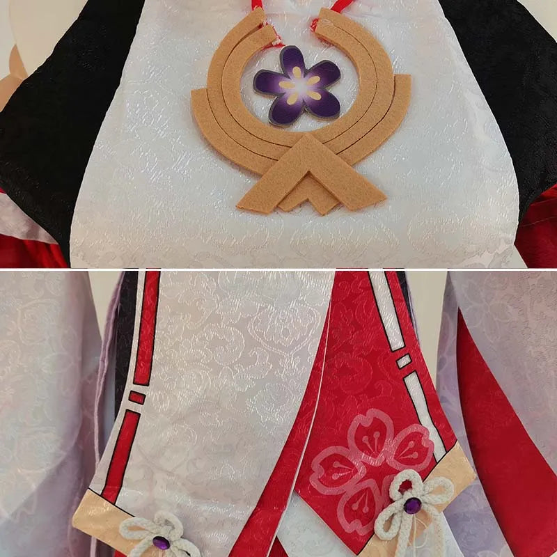 Genshin Impact Yae Miko Cosplay Costume with Wig, Ears, and Tail