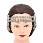 Traditional Kazakhstan Ethnic Coins Bracelet Hair Accessories  for Women Vintage Nepalese Tibetan Clothing Headwear Jewelry Set