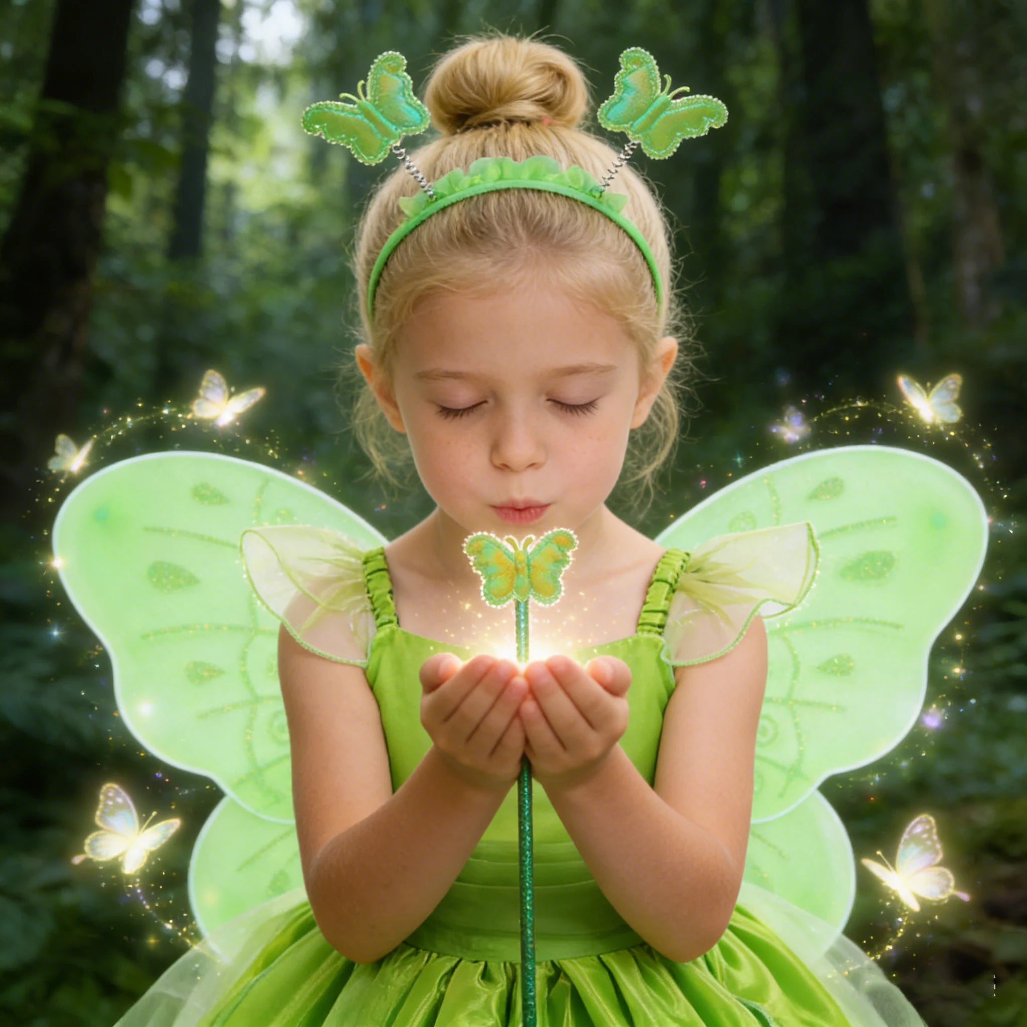DOCHEER Girls Flower Fairy Princess Dress with Wings