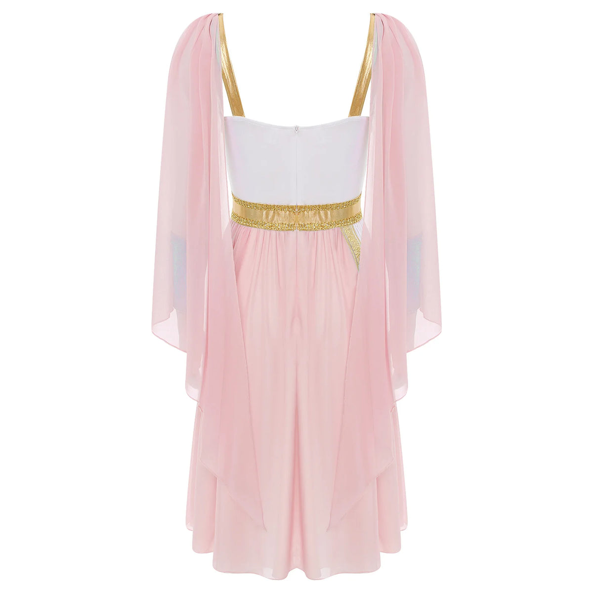 SS69 Women Ancient Greek Goddess Cosplay Costume Chiffon Sleeveless Dress
