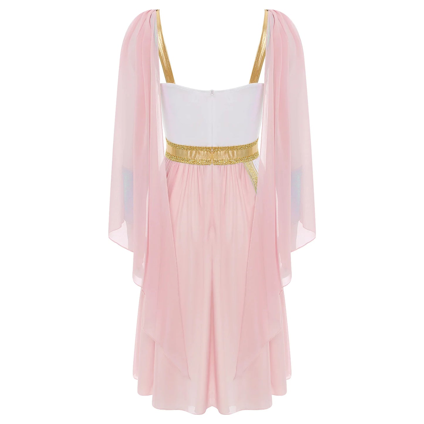 SS69 Women Ancient Greek Goddess Cosplay Costume Chiffon Sleeveless Dress