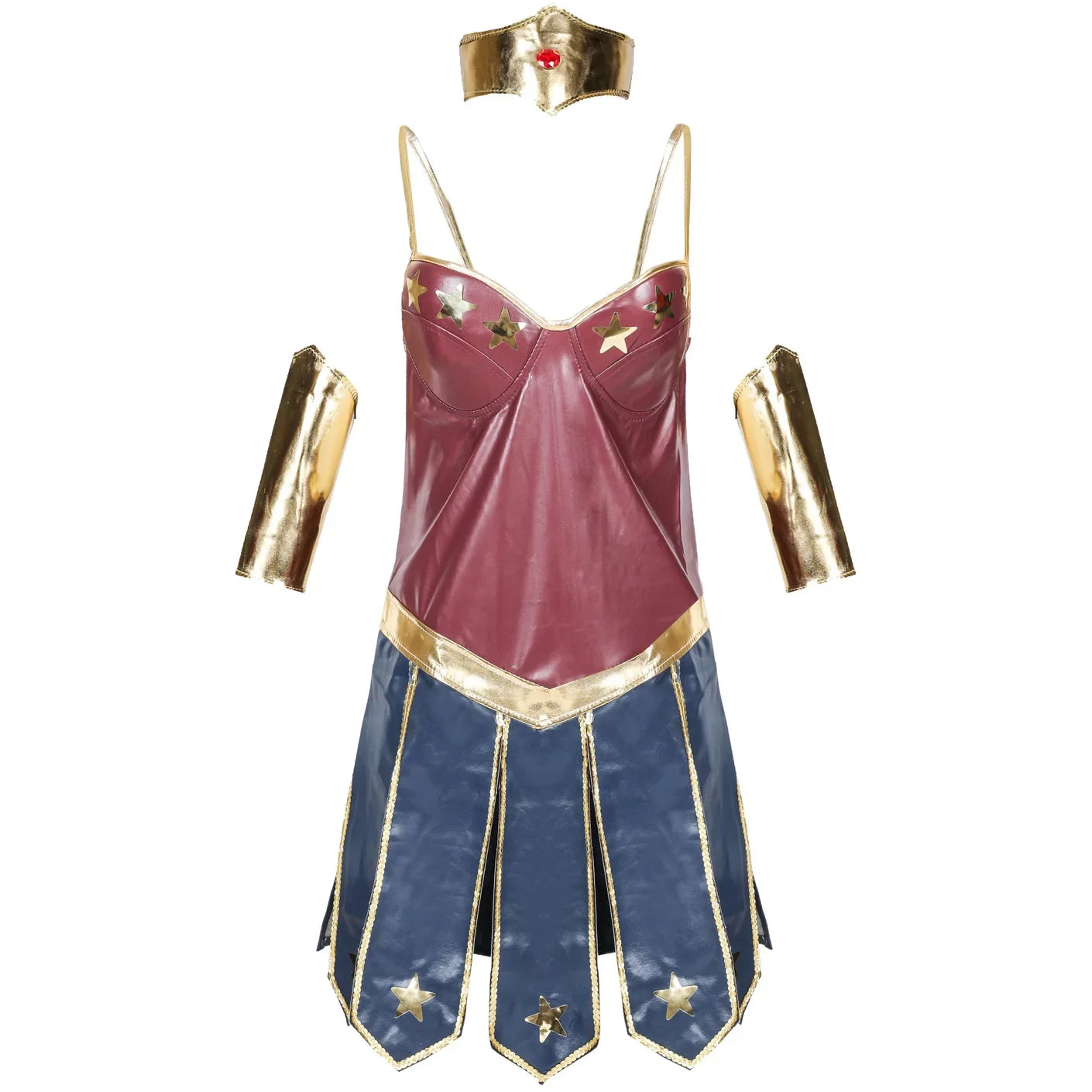 SS69 Women's Superhero Bodysuit Costume with Headgear for Cosplay Halloween