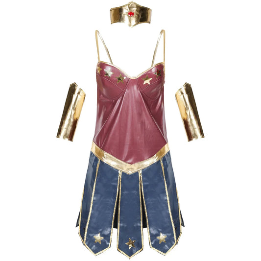 SS69 Women's Superhero Bodysuit Costume with Headgear for Cosplay Halloween