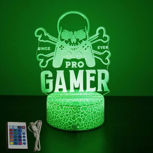 NEON GAMER 3D Lamp LED Night Light Gaming Setup RGB Children's Lamps Gamer Room Decoration Bedroom Table Lamp Personalized Gifts SS69 12.69 Cr16-Gaming 09