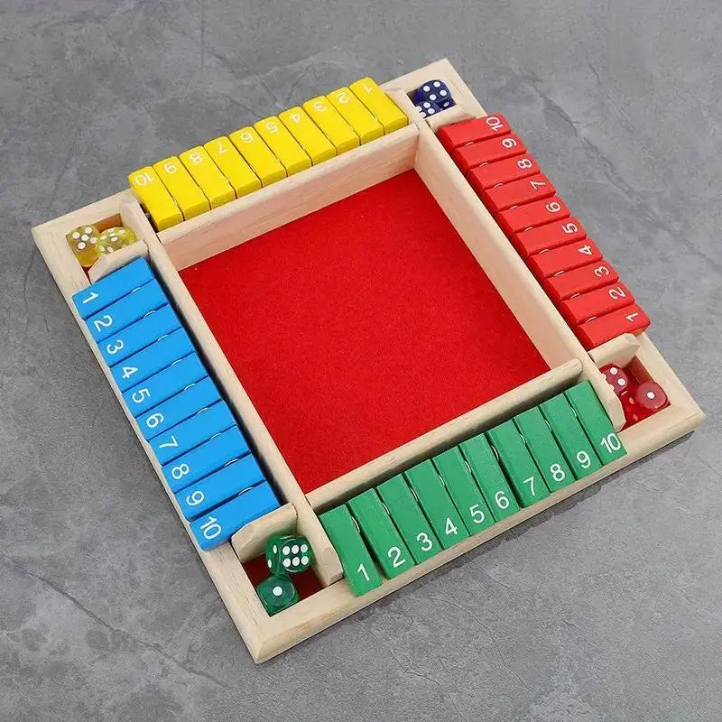 AIUAZA 1 Set Drinking Games, Wooden Board Game For 1-4 Players, Classic Family Game With 8pcs Dices, gaming gift SS69 27.69 Red