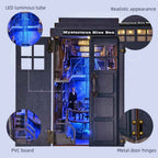 Book Nook Kit Mysterious Telephone Booth DIY Wooden Puzzle Handmade Bookshelf Dollhouse Model Bookend Building Home Decoration