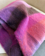 RUNMEIFACN Women's Winter Plaid Cashmere Blend Scarf with Tassels