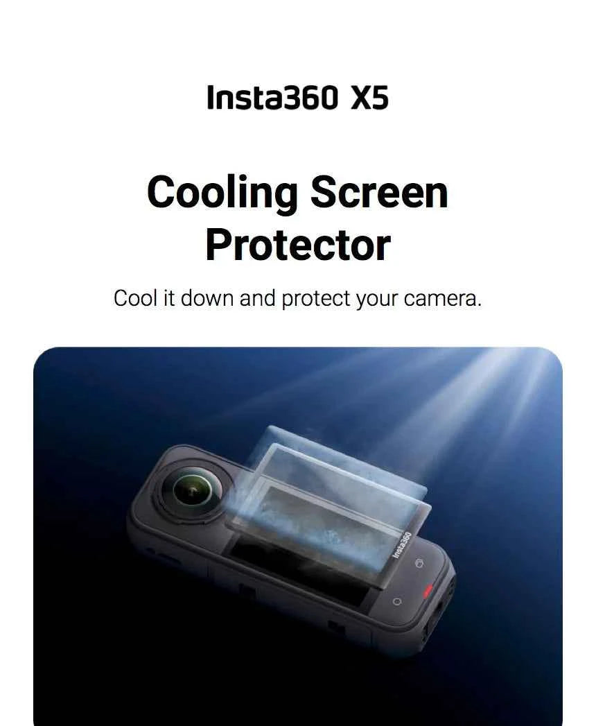 Insta360 X5 Screen Protector Standard or Cooling Tempered Glass Film For Insta 360 X5 Original Accessories