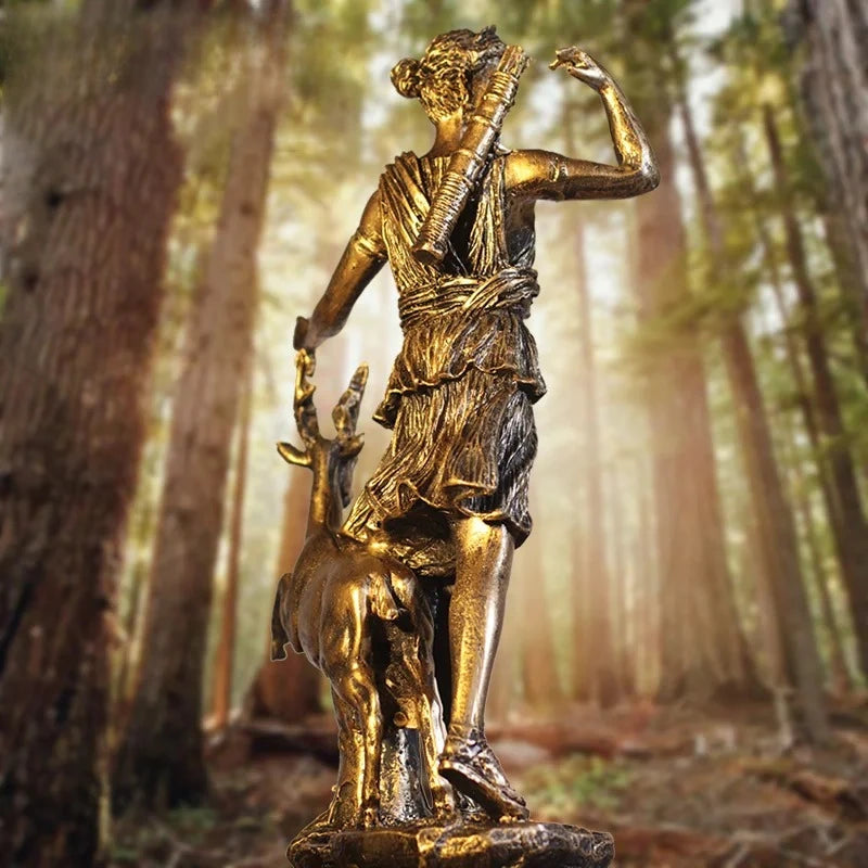 Moon Goddess Resin Statue 27cm Celestial Altar Decor