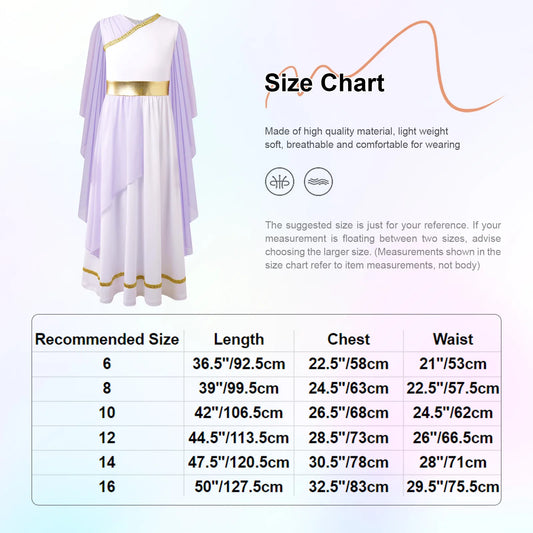 Halloween Ancient Greek Toga Costume Grecian Sleeveless Gown Dress Shawls Flowy Tulle Dress Cosplay Performance Costume