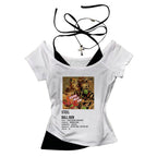 Jojo Bizarre Adventure crop top Aesthetic babydoll Streetwear shoujo girl style Fairy vintage  cropped harajuku woman t-shirt