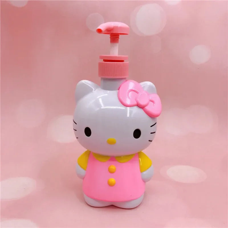 500ML Sanrio Hello Kitty Squeeze Bottle Shower Gel Hand Sanitizer Dish Soap Liquid Cute Cartoon Girl Heart High Capacity Bottled SS69