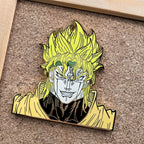 Dio Brando Metal Badge Anime JoJo's Bizarre Adventure Pins Manga Brooches for Bag Backpack Clothing Lapel ACG Cosplay Decor Gift