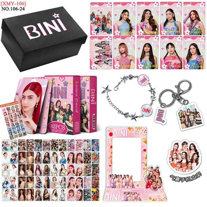 Kpop Idol BABYMONSTER BINI GIDLE ZB1 Gift Box Set Lomo Card Photocards Card Holder Keychains Acrylic Stand Bracelet Fans Gifts