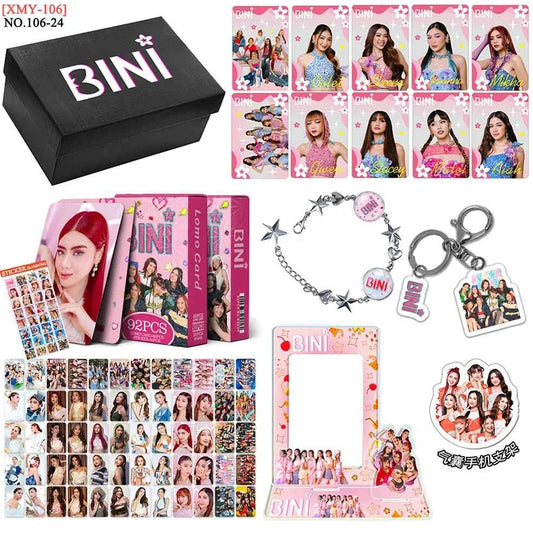 Kpop Idol BABYMONSTER BINI GIDLE ZB1 Gift Box Set Lomo Card Photocards Card Holder Keychains Acrylic Stand Bracelet Fans Gifts