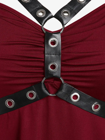 ROSE GAL Womens Plus Size Curve High Low Tank Tops Gothic Sleeveless Strap Tank Top SS69