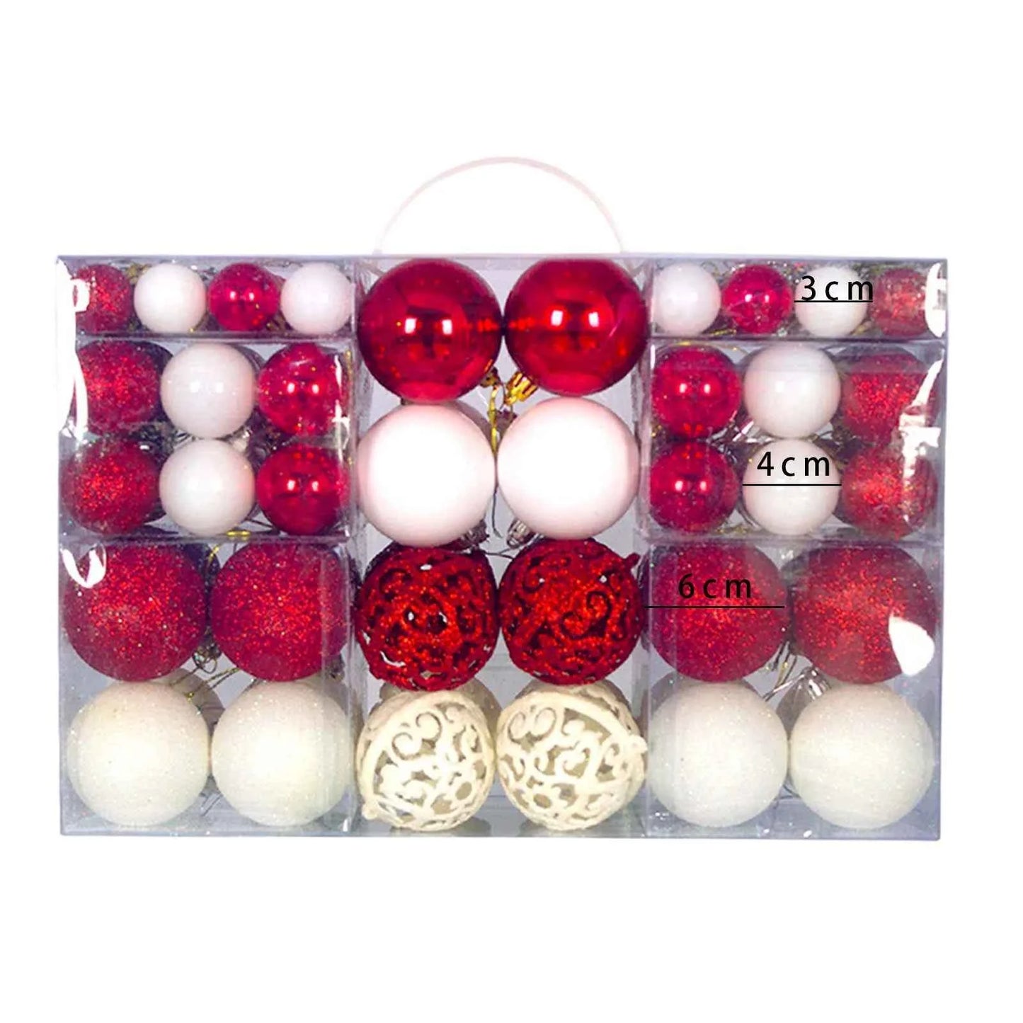 100Pcs Christmas Ball Ornaments Tree Decorative Shatterproof Decorations Hanging Xmas for Anniversary Wedding Party Holiday