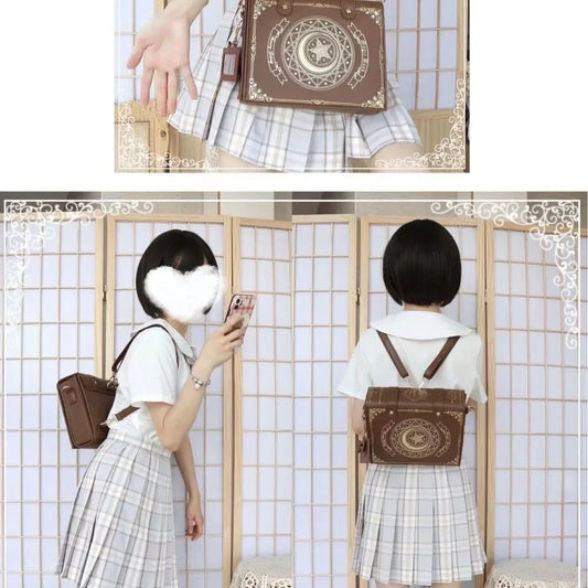 SS69 Harajuku Vintage Shoulder Bag, Y2K Gothic Square Messenger Tote
