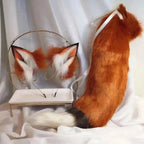 New Red Fox Ear Beast Tail Wolf King Ear Cat Ear Headband Custom COSPLAY Hand Made LOL Golden Fox Ears Anime Hair Accessories
