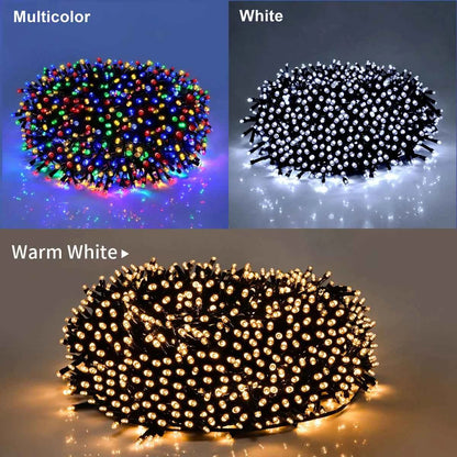 Christmas Decor Lights for Home Village 2024 24V LED String 20m 30m Fairy Garland for Chrismas Tree Country Yard Garden Wedding