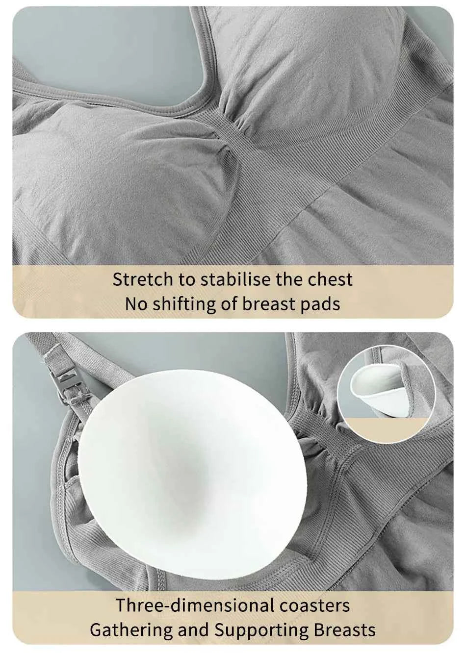 Maternity Breastfeeding Bra Tank Tops Women Comfortable Pressure Reducing Adjustable Shoulder Straps Anti Sagging Pregnant Bra