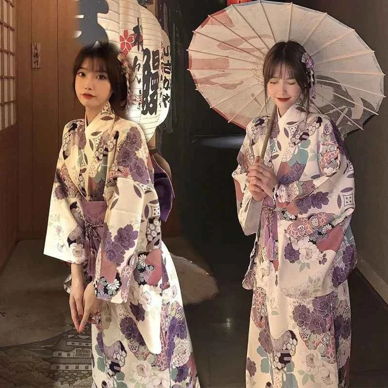 Fashion Photography Clothes Party Dress Japanese Kimono Cosplay Yukata Women Clothing Traditional Ethnic Style Streetwear Stage