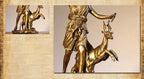 Moon Goddess Resin Statue 27cm Celestial Sculpture for Altar Decor