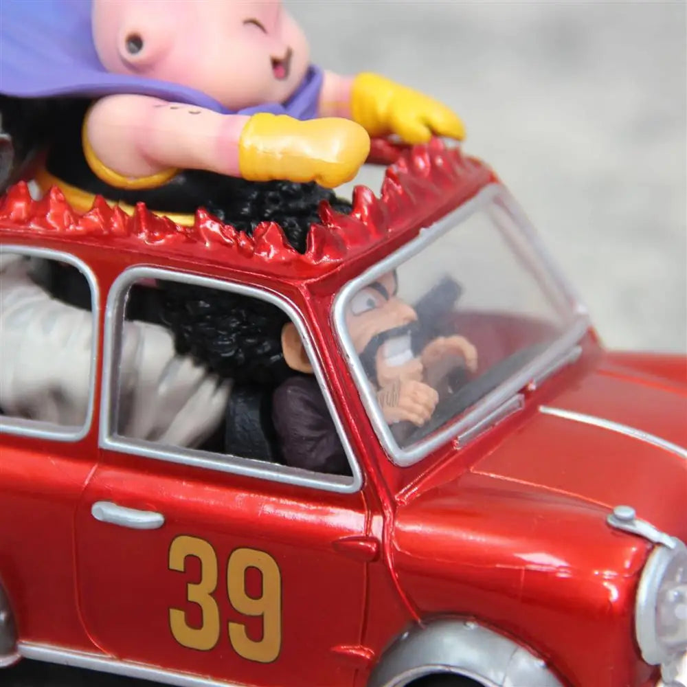 Dragon Ball Z Majin Buu Anime Figures Fat Buu Figurine Mr. Satan Drive Car 12cm Pvc Statue Model Desktop Decoration Toys Gifts SS69