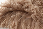 Tiered Tulle Maxi Skirt - Elegant A-Line High Waist Mesh