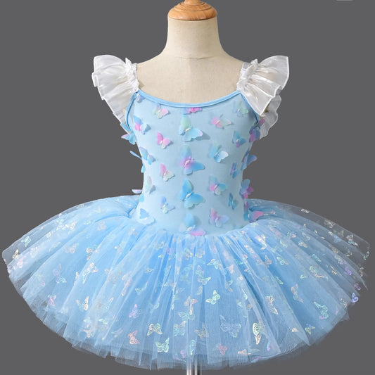 SS69 Girls Ballet Tutu Leotard Princess Performance Dance Dress Polyester