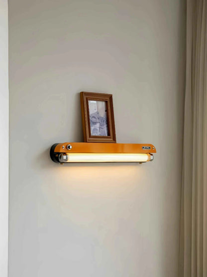 Bauhaus Retro Wall Lamp Vintage Industrial Orange Sconce No Wiring Needed LED Wall Light For Bedroom Study Room Sideboard Cafe