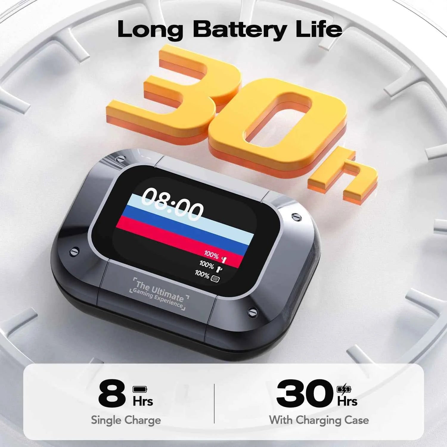 HTC NE25 Bluetooth V5.4 Headphones Wireless LED Digital Display Earphones Noise Reduction Headset New Super Long Endur