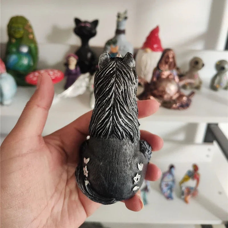 1pc Halloween Magic Black Dragon Snake Griffin Unicorn Mysterious Witches Statue Home Decor Figurine Christmas Desk Ornaments