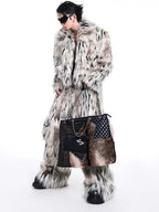 Mauroicardi Men's Faux Fur Wide Leg Pants