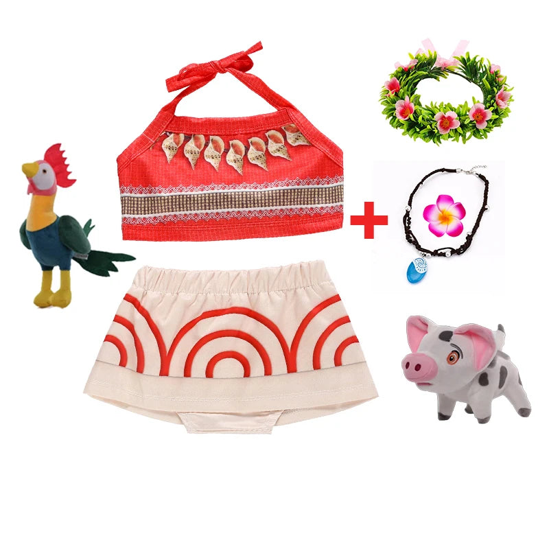Disney Moana Costume Dress for Girls - Satin Mesh Ocean Adventure
